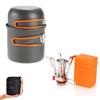 ZISIZ Outdoor Portable Camping Cookware Set with Stove