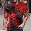 Heren 3D Digitaal Geprint Heren Rond Hals Kortmouwig Shirt, Schedel Bot Serie Geprint T-shirt