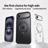 KEYSION Coque Transparente Mate Antichoc pour MagSafe pour iPhone 17 17 Air Support Anneau Magnétique 360° Charge sans Fil Coque Arrière de Téléphone