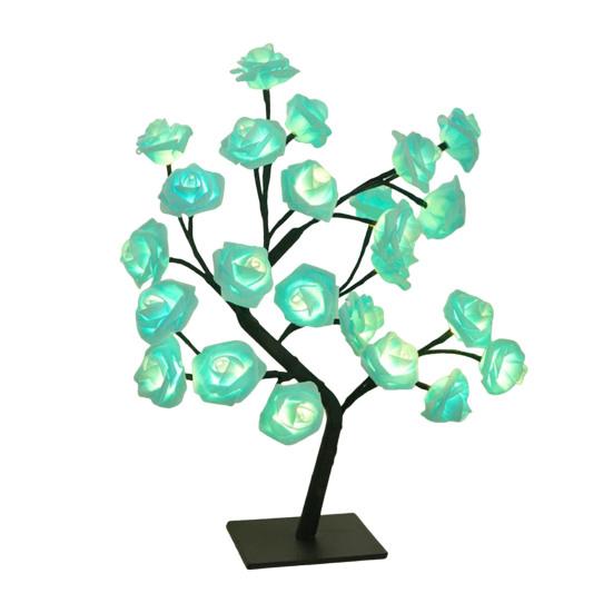 Lampe Arbre Fleurs Roses Alimentée par USB Bonsaï Artificiel Fleur Veilleuse LED Arbre Rose Lampe de Table Cadeaux Fête des Mères Saint-Valentin pour Maman Femmes Épouse