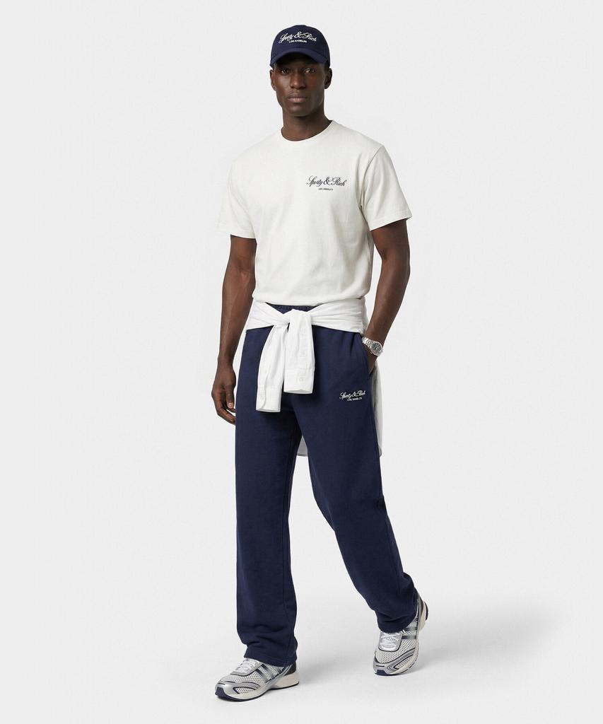 SPORTY&RICH Vendom La Embroidered Wide Sweatpants Unisex Navy R265Aup002
