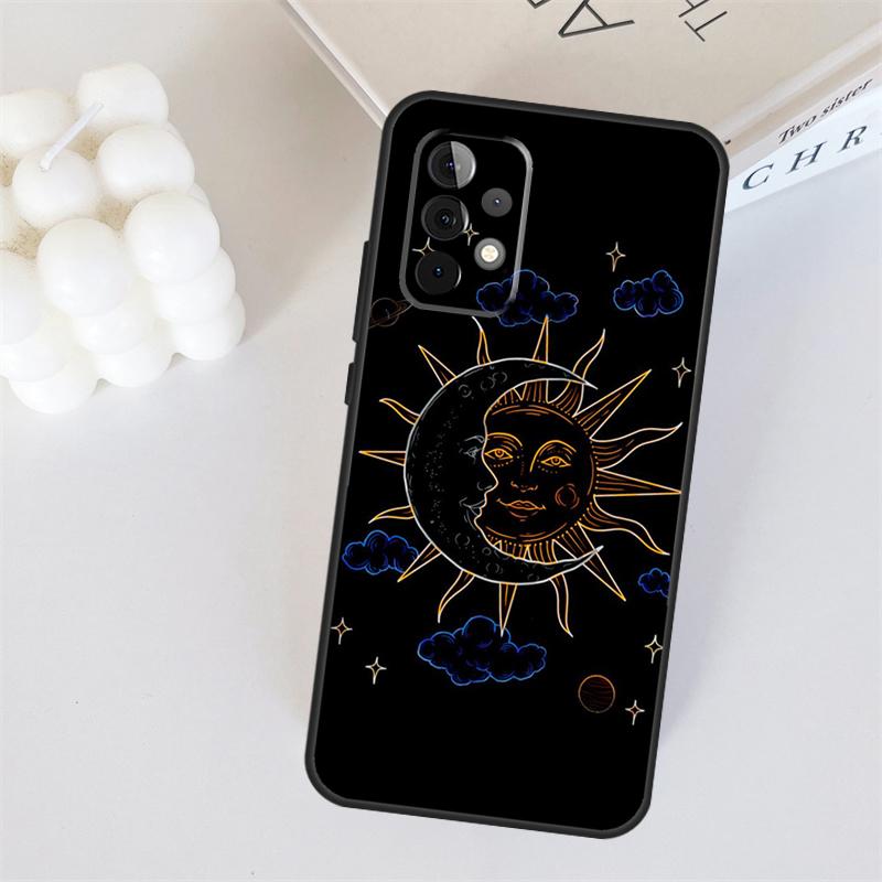Sun and Moon For Samsung Galaxy A56 A36 A26 A16 A05 A06 A22 A32 A52 A54 A34 A14 A55 A15 A53 A33 A35 Case