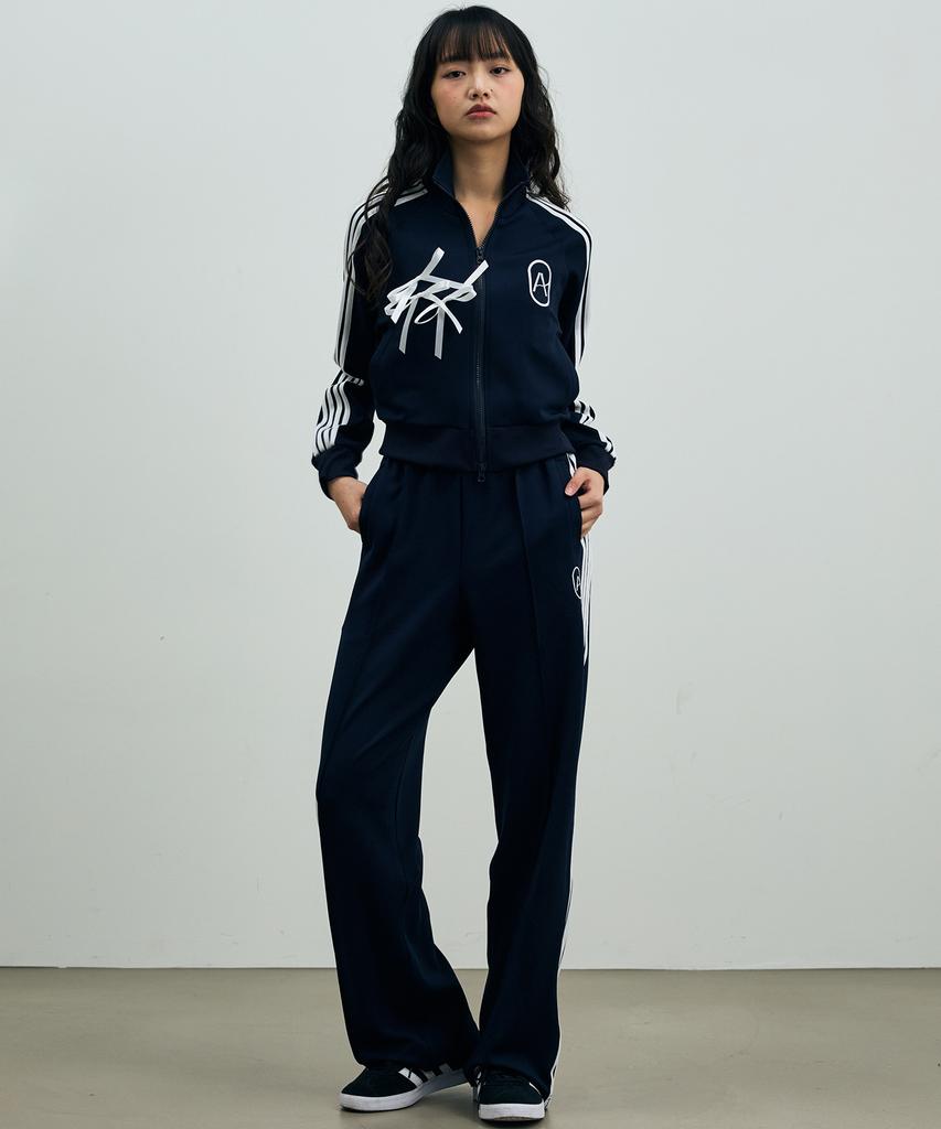 Alikim Ribbon Jersey Track Pants/Navy