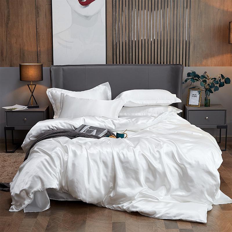Luxe Rayon Satijn Beddengoed Set Dekbedovertrek Set Enkel Dubbel King Size Beddengoed 3-delig/4-delig Beddekbed Bedlinnen Set