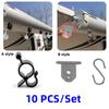 10 Stuks Stevige Luifelhaken voor RV S-vormige Camping Luifelhaken Metaal Feestverlichting Hangers Hoeden Buiten Camper Hangaccessoires