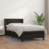 Vidaxl Continental Bed With Mattress, Black, Faux Leather 90X200 Cm