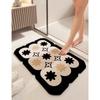 Bathroom Diatom Mud Mat Slip-resistant Mat Toilet Moisture-wicking Foot Mat Toilet Toilet Shower Room Door Slip-resistant Mat
