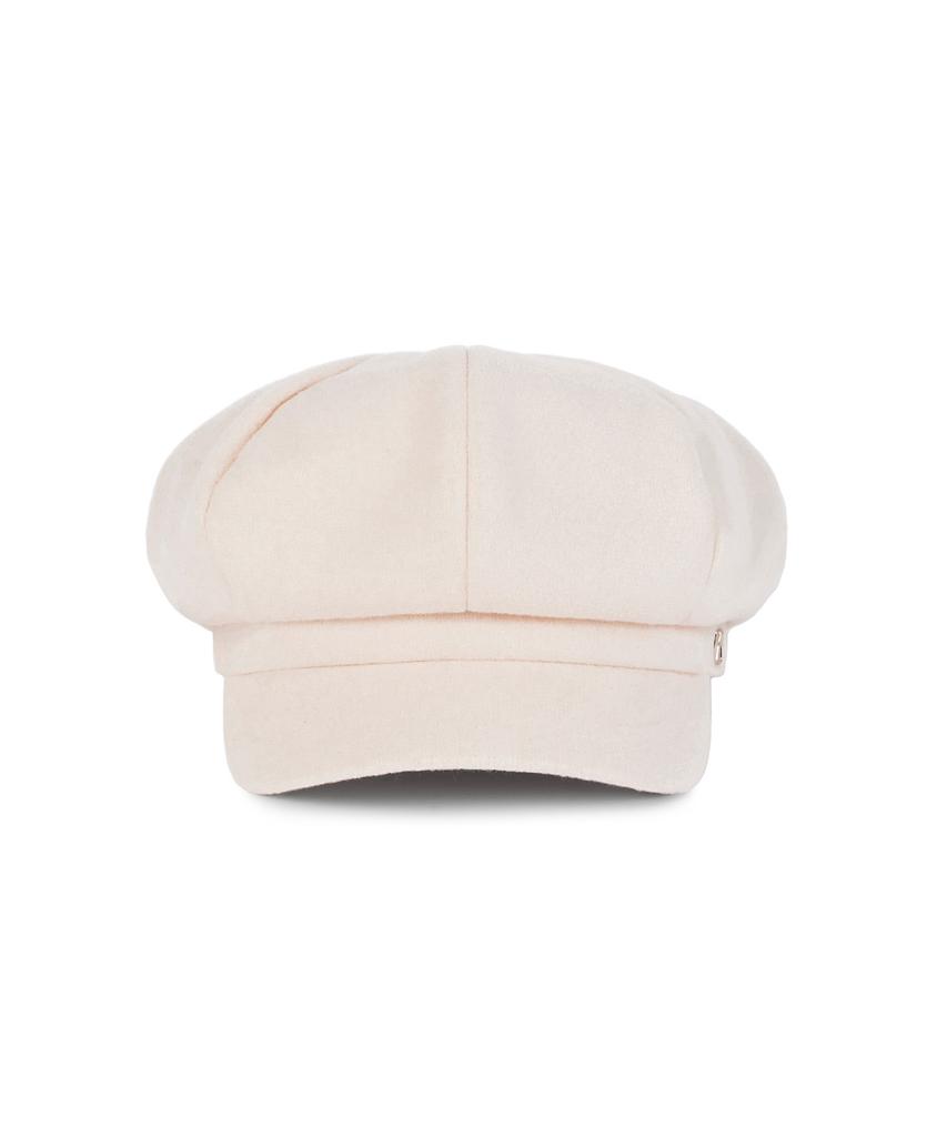 Bajal Va Square Studded Wool Newsboy Cap Ivory