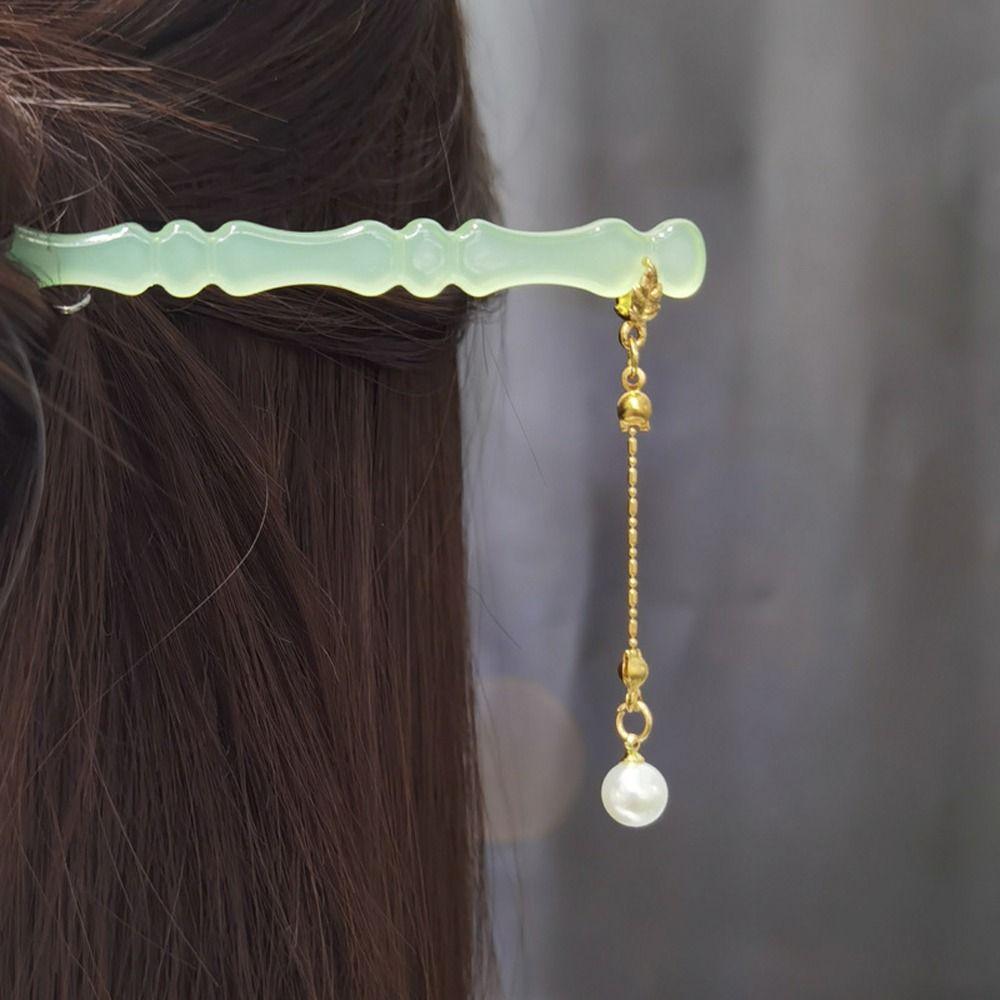 Acetat Blume Anhänger Geflochtene Haarspangen Quaste Koreanischer Haarclip Blatt Anhänger Damen Haarspangen Hanfu Haarstäbchen Chinesische Haargabel