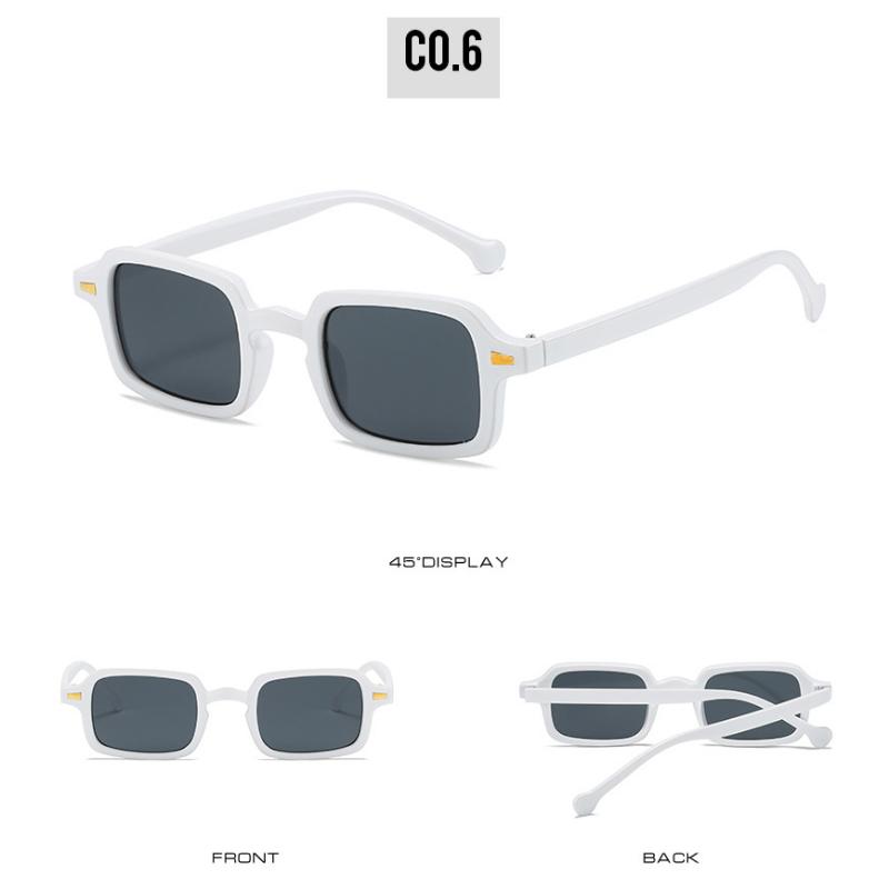 Modische quadratische Sonnenbrille, europäische und amerikanische Vintage-Nietenbrille für Damen und Herren