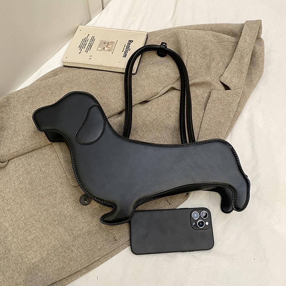 Damen Cartoon Hund geformte Umhängetasche PU Leder Einzigartige Design Handtasche Neuheit Party Abendtasche Niedliche Lässige Achseltasche