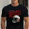 T-Shirt San Francisco Football Helmet & Team Logo Print Moto Tshirt Moto Cotton O-neck Short Sleeve Fashion Tee