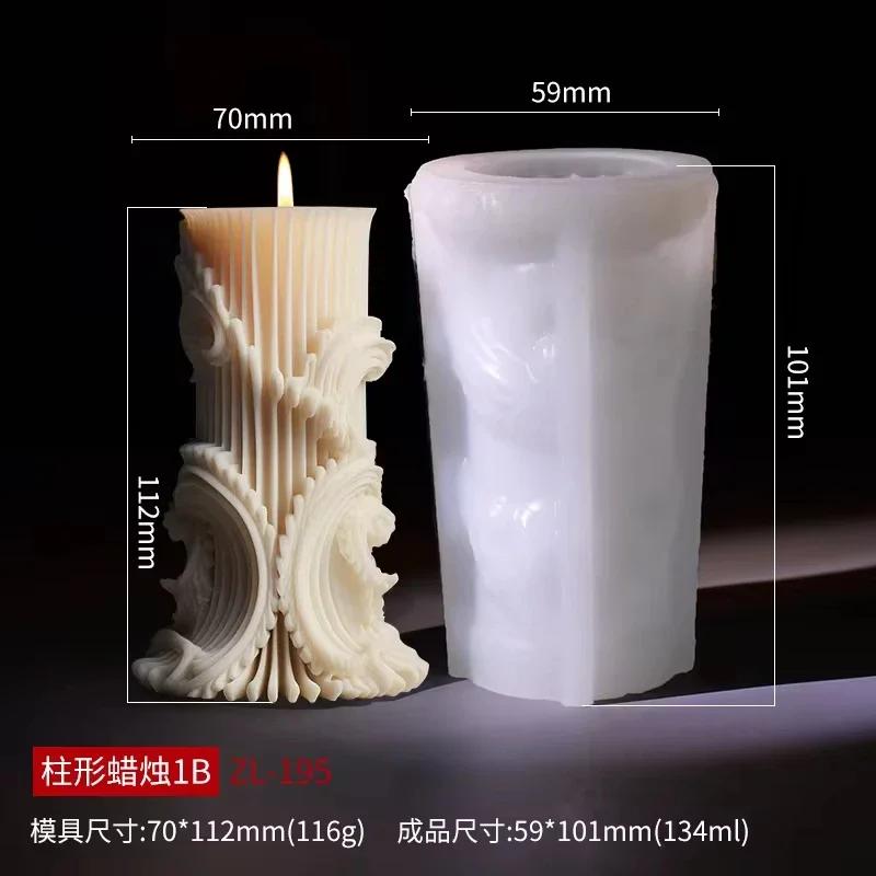 Blooming Peony Flower Relief Cylindrical Candle Silicone Mold Flower Cylinder Resin Silicone Mould Blooming Peony Gypsum Molds