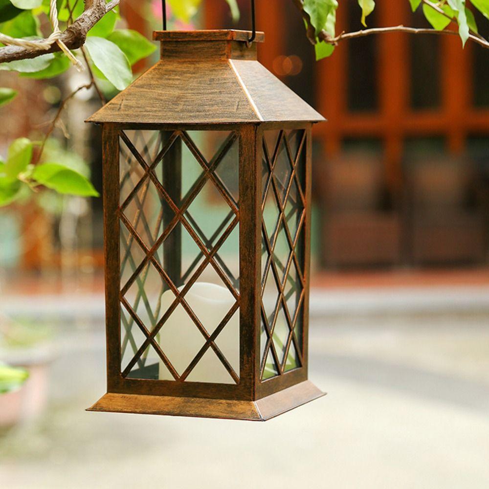 Waterproof Hanging Lantern Flickering Flameless Outdoor Garden Light Backyard Porch Terrace Lawn