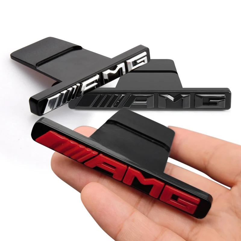 Cromato Auto Griglia Anteriore Cofano Emblema AMG Distintivo Gadget Auto Styling Per Mercedes Benz GLA C E S G Classe CLA GLK W211 W212 W213
