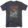 Justice League Big Group Mens T Shirt Charcoal