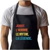 Kitchen Apron - Johny Myth Legend Vintage - Durable Cotton - Breton Pattern - Black