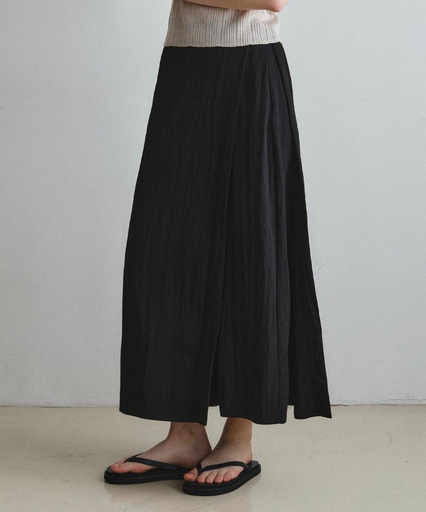 Wednesday Oasis For Woman Long Layered Wrap Pants_Black(W26Pt06)