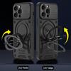 For iPhone 15 Pro Case Compatible with MagSafe Shockproof TPU + PC Phone Back Cover with Kickstand