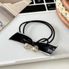 3/5Pcs Temperament Elegant French Camellia Pearl Large Intestine Tie Head Rope Rubber Band Accessories  Hair Ties