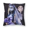Tim Burton Corpse Bride Cushion Cover Sofa Cover Decoration Halloween Horror Scary Movie Square Pillow Cover Home Decoration