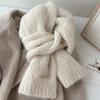 Alpaca Wool Scarf Women's Winter New Wool Blend Trendy Student High-end Knitting