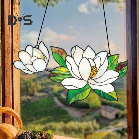 Çiçek Asılı Dekorasyon Duvar Sanatı Pencere Asılı Süs Çift Taraflı Çiçekli Güneş Yakalayıcı Doğa Severler İçin Hediye