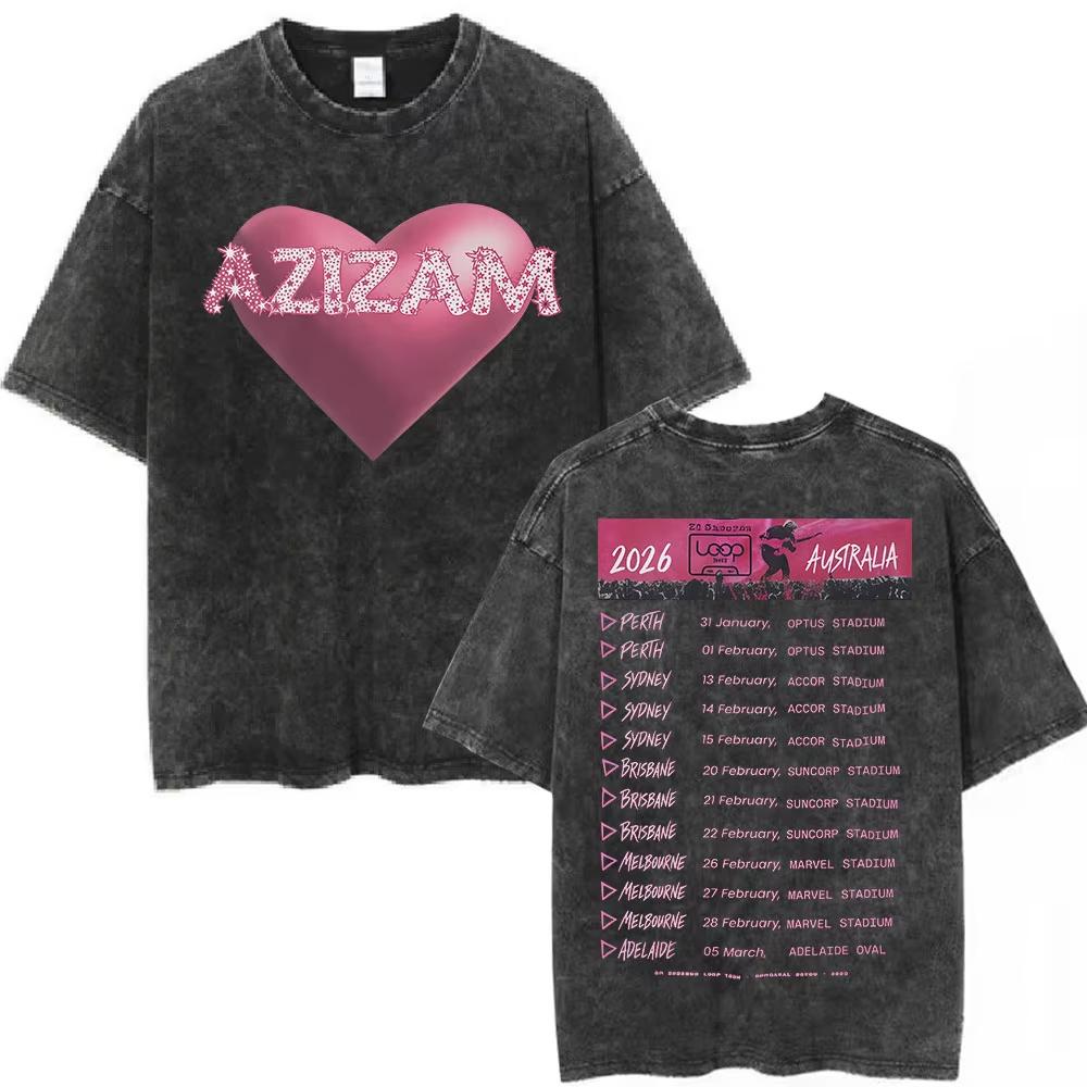 Vintage Washed Ed Sheeran Loop Tour Australia and New Zealand Tour Merch T Shirts Men Women Fashion Loose Tshirt Fans Gift