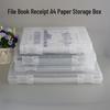 Large Square A4 Document Storage Box with Transparent Lid