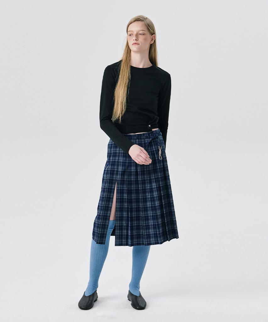 Bundercammer 25 Pleats Skirt_Navy