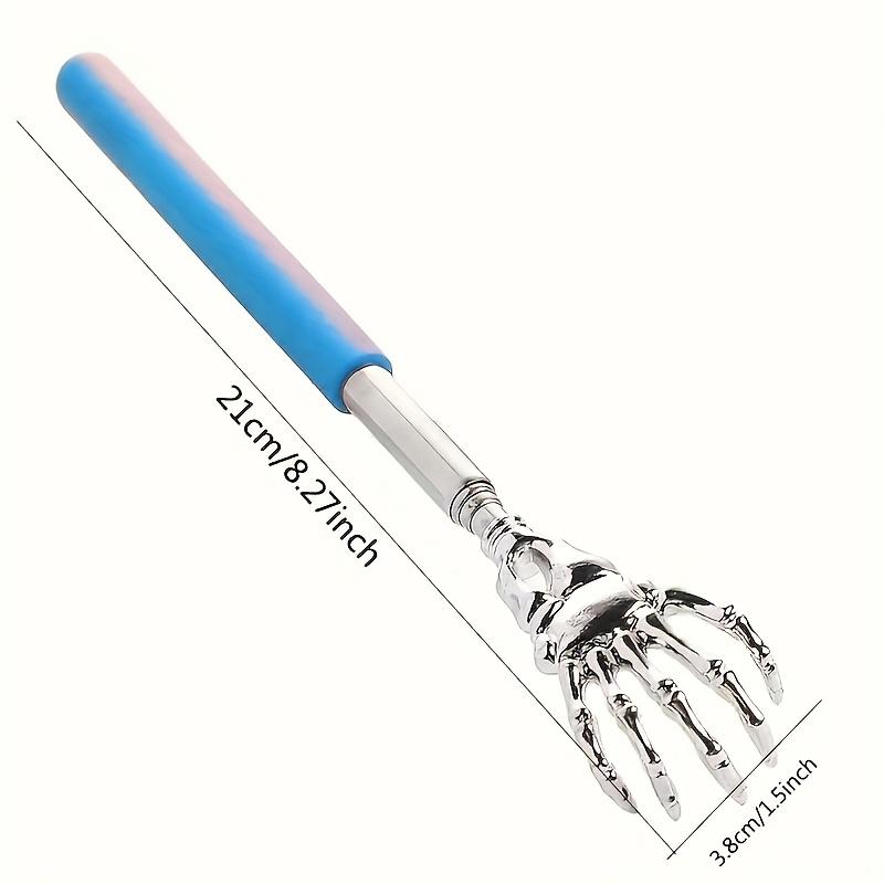 1pc Adjustable Stainless Steel Back Scratcher with Retractable Claws, Ergonomic Handle, Multi-Color Options (Red, Blue, Green, Black)