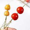 100PCS Disposable Bamboo Forks 12cm/13cm/15cm Fruit Stick Flower Stick Sandwich Hamburger Stick Toothpick Cocktail Decoration