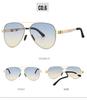 Classic Big Frame Pilot Sunglasses for Men UV400 Anti-reflective Gradient Lens Fashion Design
