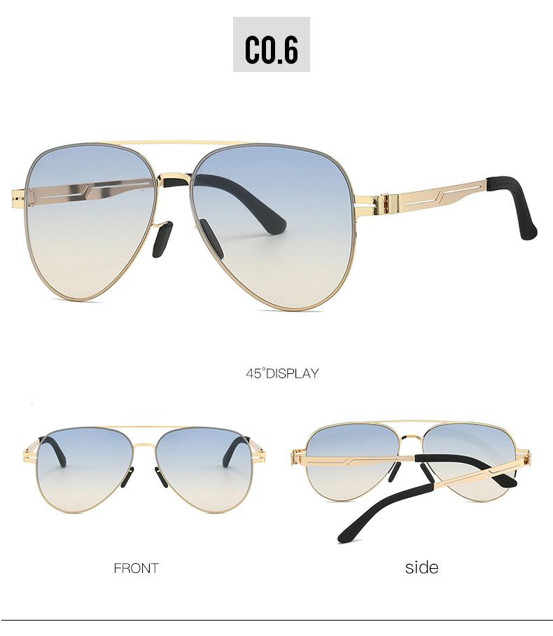 Classic Big Frame Pilot Sunglasses for Men UV400 Anti-reflective Gradient Lens Fashion Design