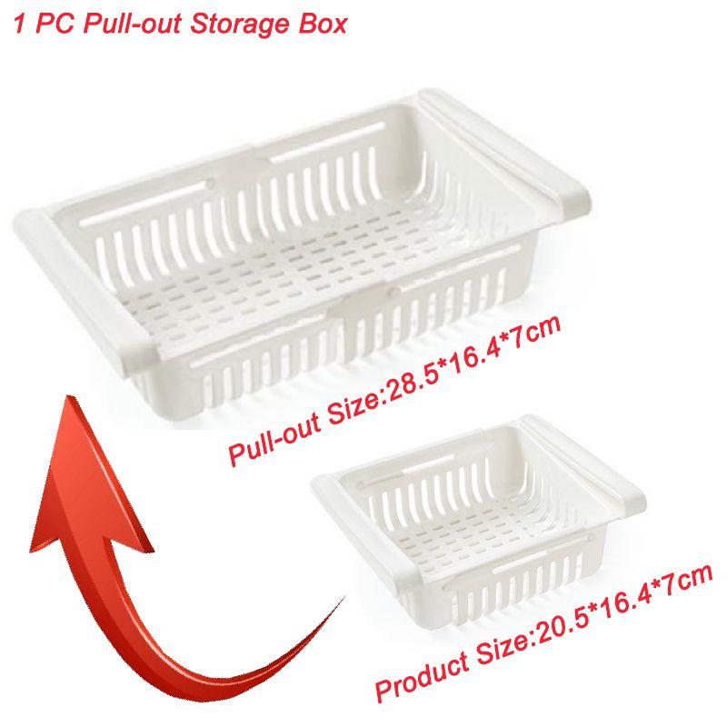 Spacious Pull-out Refrigerator Storage Box For Tidy Food Organization And Space Saving