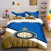Blue, Gold, Inter Milan Logo. Bedding Sets Duvet Cover Sets Duvet Covers Pillowcases(1 * Duvet Cover 2 * Pillowcases Without Duvet Insert)