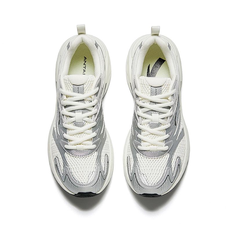 Anta AT2000 Textile, Rubber Low top Running Shoes Women's Gray White 922435508-1