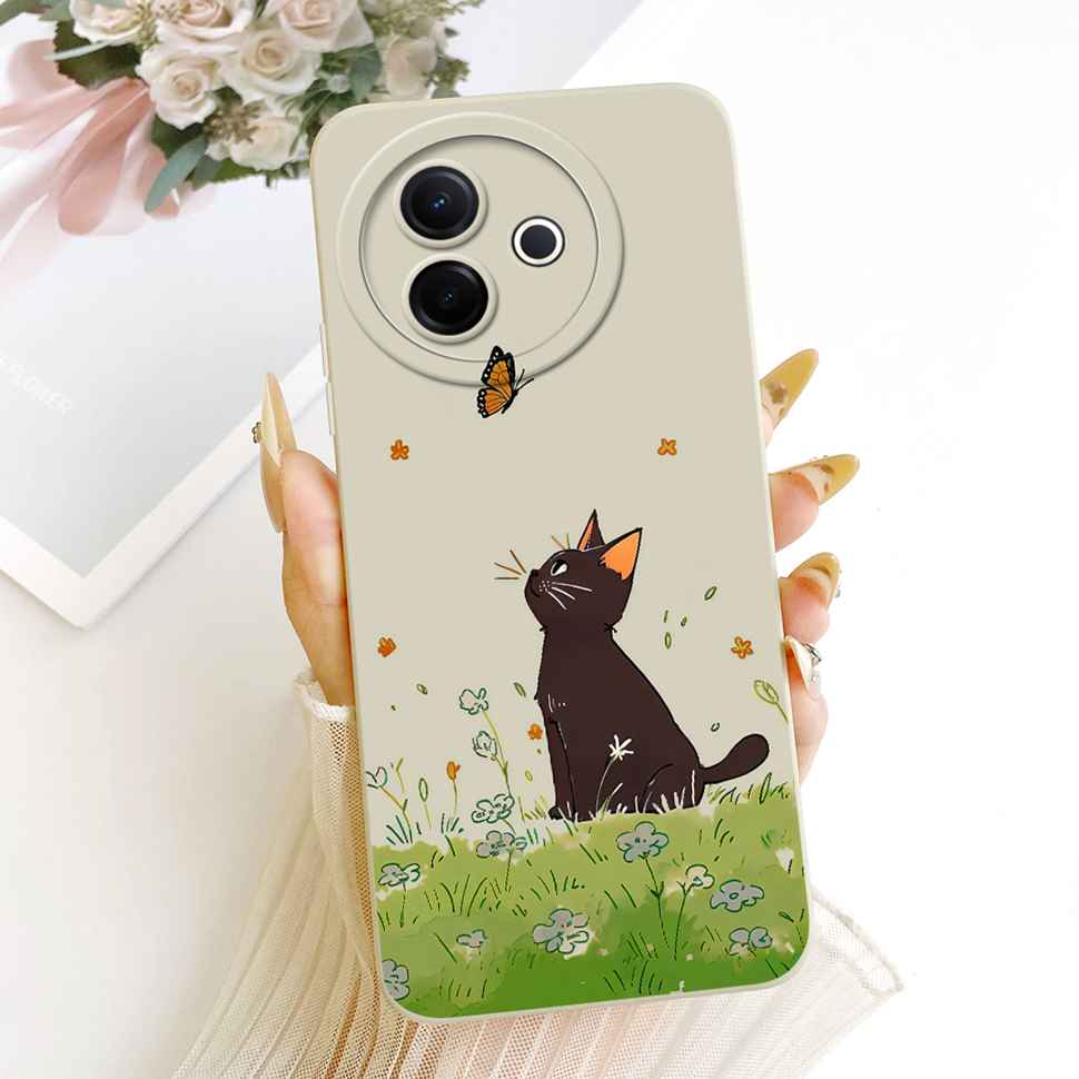 For Vivo Y39 5G Casing Cute Cat Butterfly ShockProof Cover For Vivo Y 39 Y39 5G V2443 V2436 Mobile Phone Cases Covers 6.68"