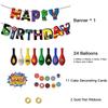 38 Pièces Articles de Fête Thème Super-héros Décoration Anniversaire Avenger pour Enfants