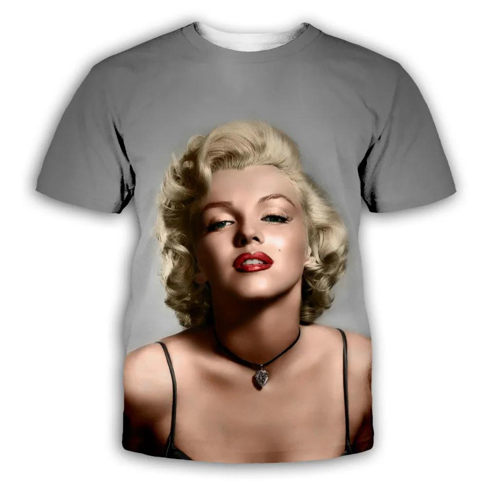Nouveau T-shirt à Imprimé Numérique 3D Monroe Été Sport Casual Vêtements à Manches Courtes pour Homme