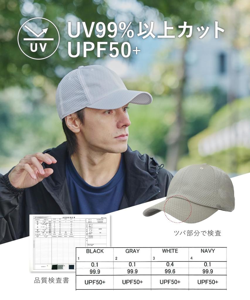 Mesh Cap for Men and Women the Perfect Large UV Baseball BLACK [CASTANO] [Find Cap] Plain, Unisex, Deep, Size, Protection, Cap, (deep), 60cm-63cm