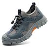 Oulylan Men's Steel Toe Safety Shoes Anti Smashing Anti Puncture Anti Slip Breathable Durable Work Shoes