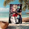 Ultra-Soft Beach Towel with Harley Quinn Theme,Ideal for Pool - Camping, Diving - Perfect Travel Essential, Vibrant Beach Towel.