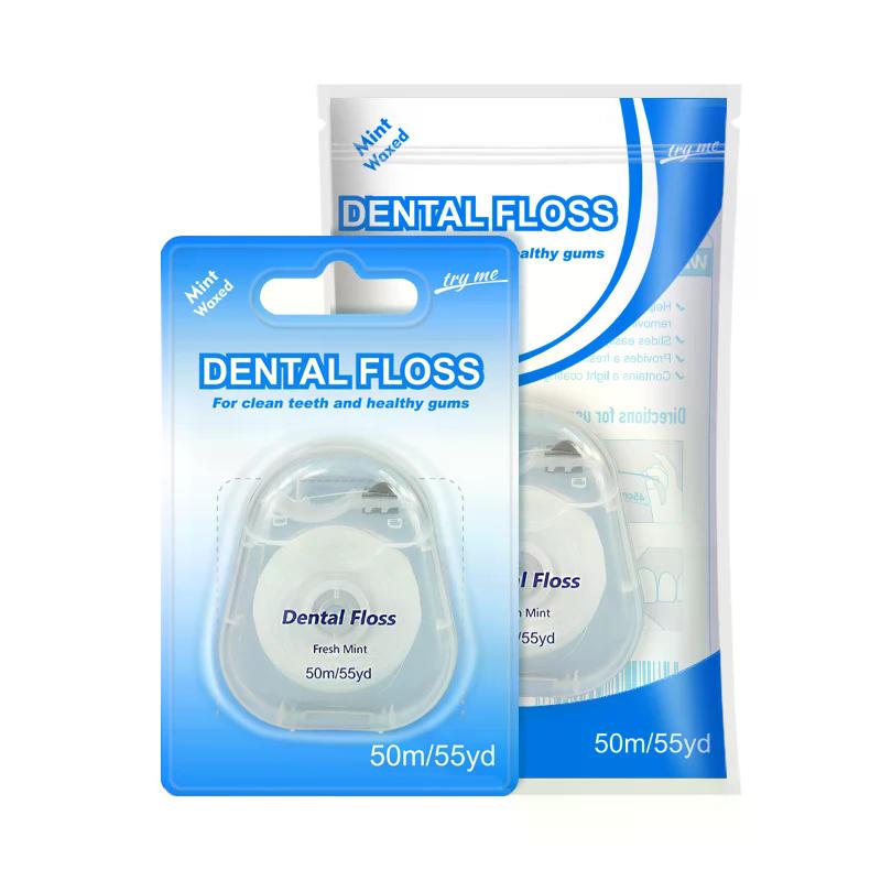 50m Cleaning Tool with Portable Floss Care Picks Tooth Case Practical Health Hygiene Supplies Oral Care