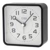 Alarm Clock, Radio-Controlled, Black, Analog, Nighttime Second Hand Stop, Snooze, Light, TQ-770J-1JF