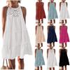 Women's Hollow Lace Patchwork Halter A-line Dress