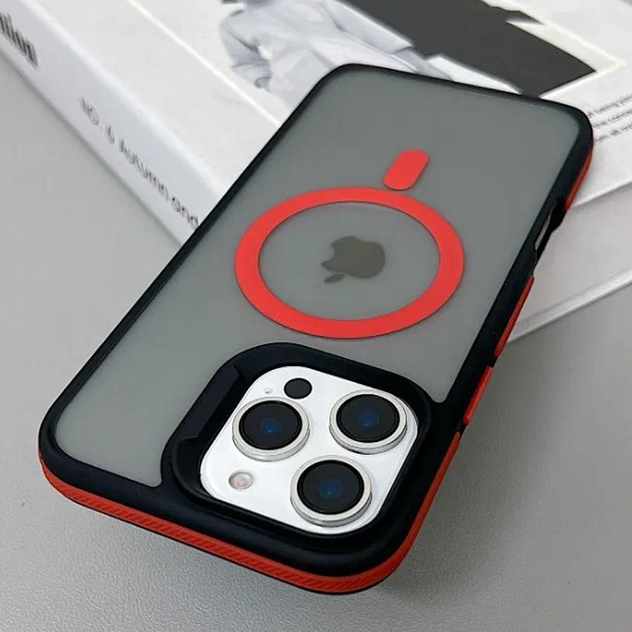 Capa Luxuosa Magnética Colorida Fosca Transparente Armor À Prova de Choque Para iPhone 16 13 15 14 12 11 Pro Max Capa de Carregamento Sem Fio Magsafe