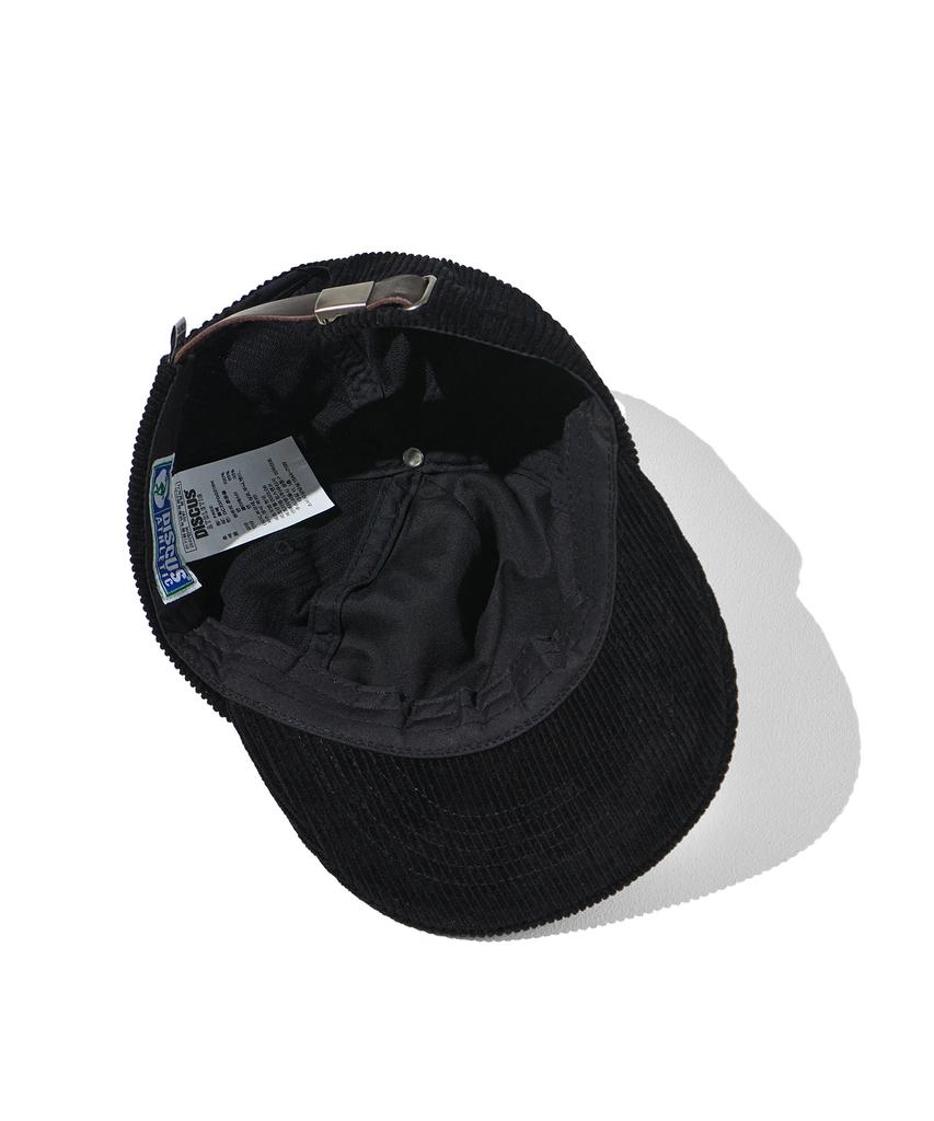 DISCUS ATHLETIC Logo 5-Panel Corduroy Cap Black