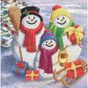 Crystal Art - Diamond Painting Card Kit 18x18cm Snowman