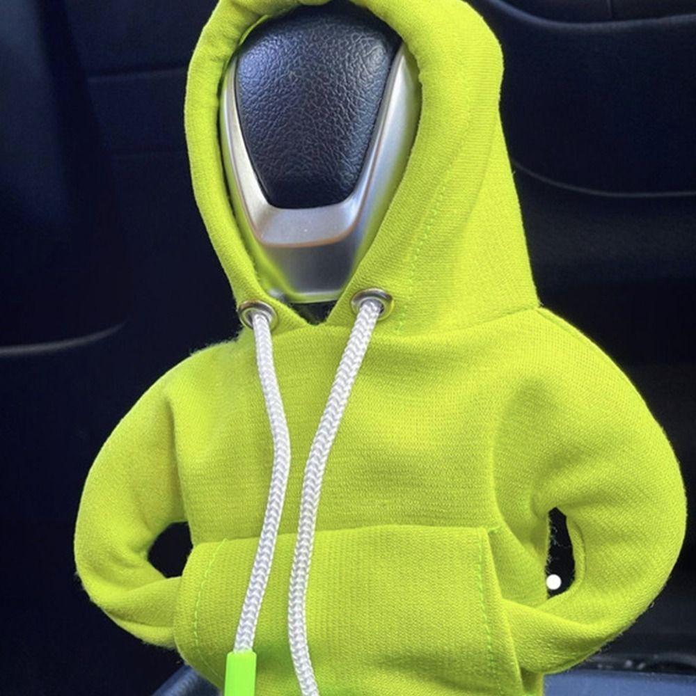 Car Gear Shift Hoodie Cover Cute Sweatshirt Shifter Knob Cover Gear Shift Knob Handle Decoration Fits Manual Automatic Universal Car Shift
